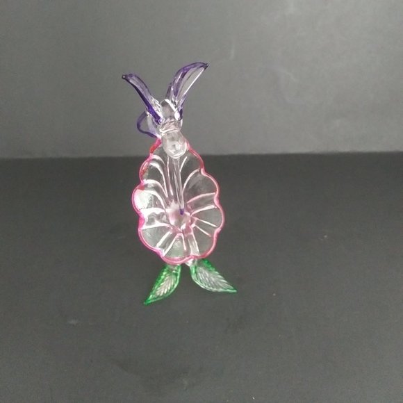 glass hummingbird figurine sweet and delicate approx. 4" tall - Picture 3 of 15